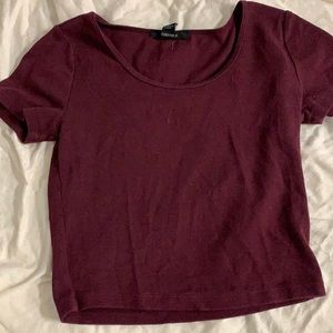 Burgundy red tight fitted shirt